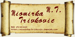 Miomirka Trivković vizit kartica